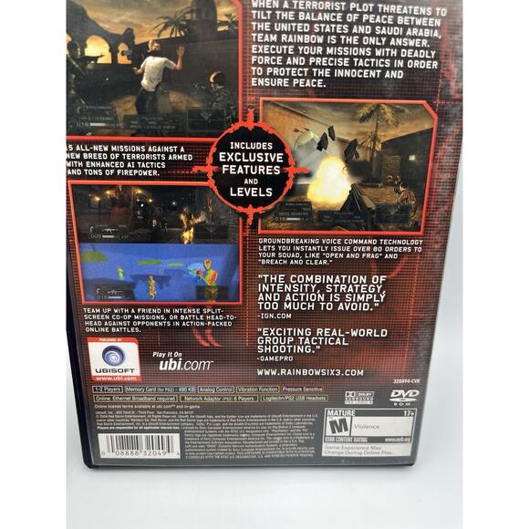 Tom Clancys Rainbow Six 3 (PlayStation 2 PS2) Complete In Box - Picture 3 of 8